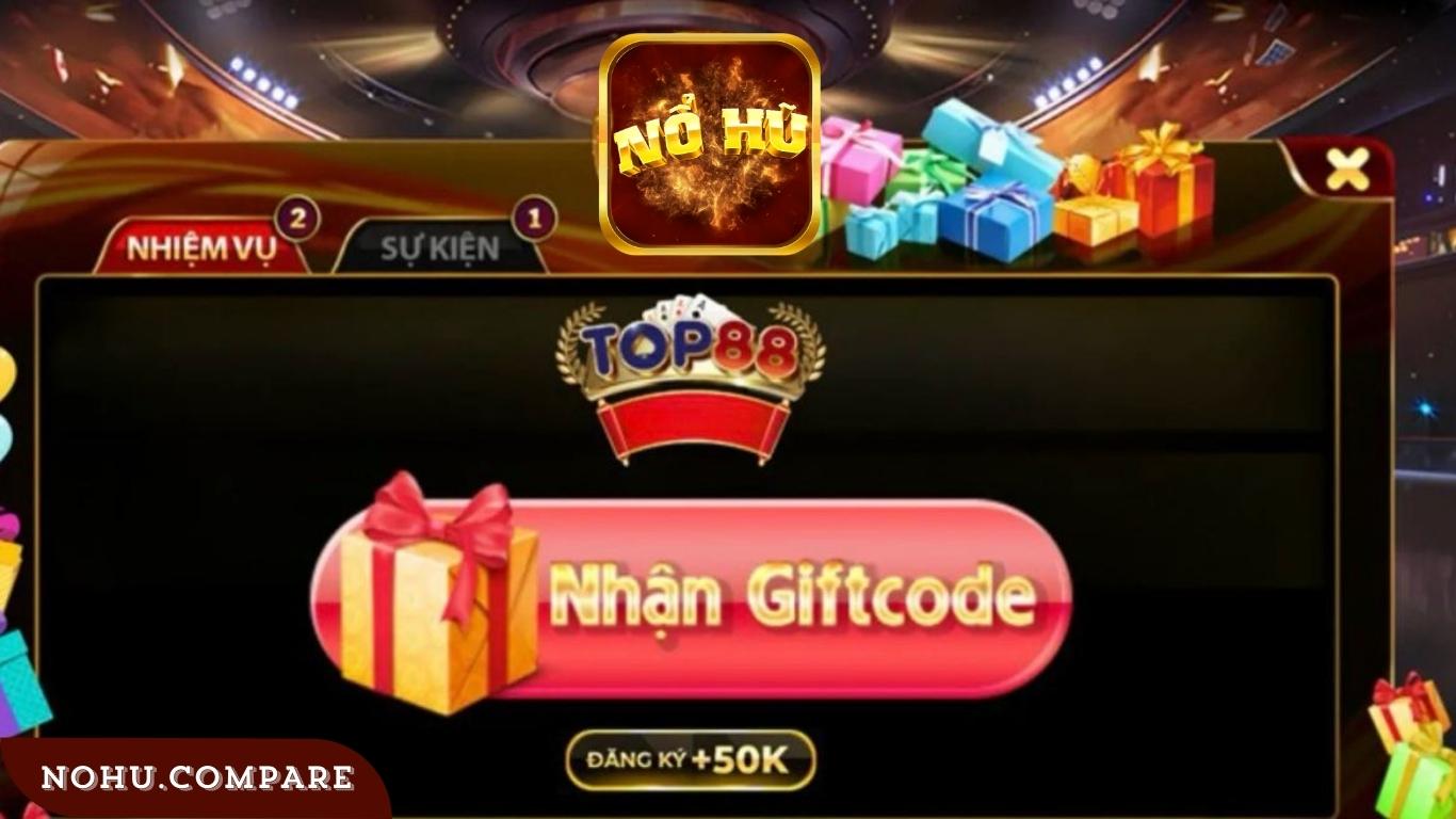 Hướng dẫn cách nhập giftcode Top88 cho anh em