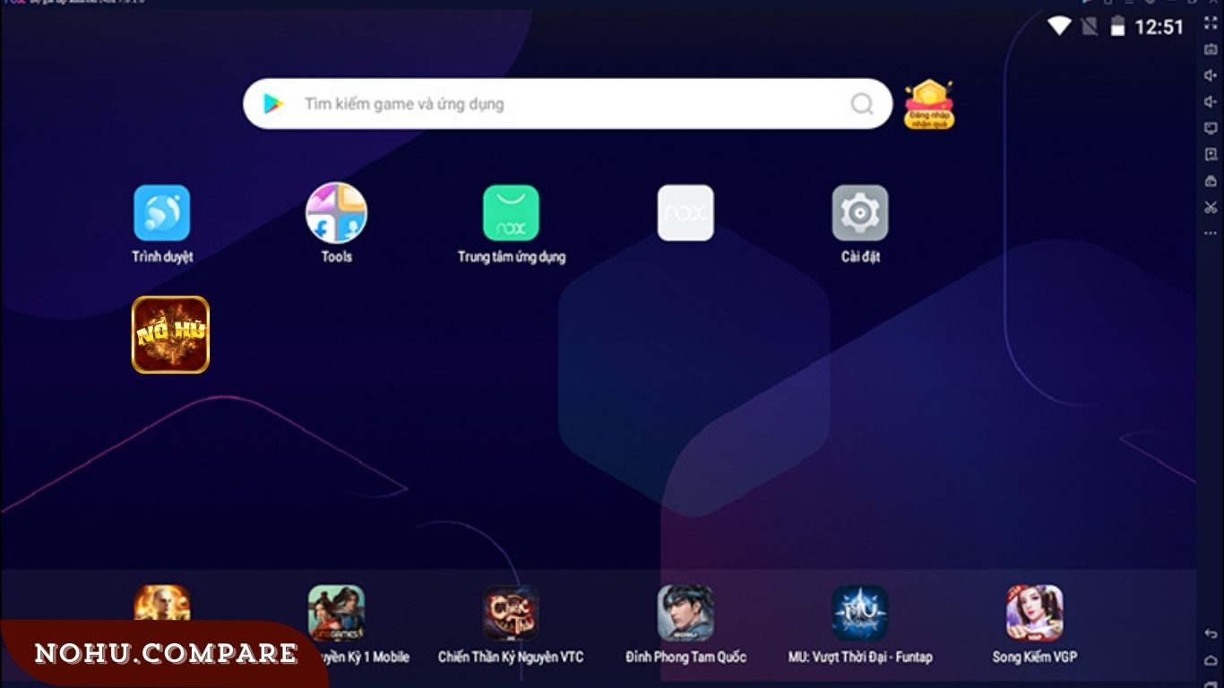 Cài đặt Nox App Player chơi nổ hũ dễ dàng